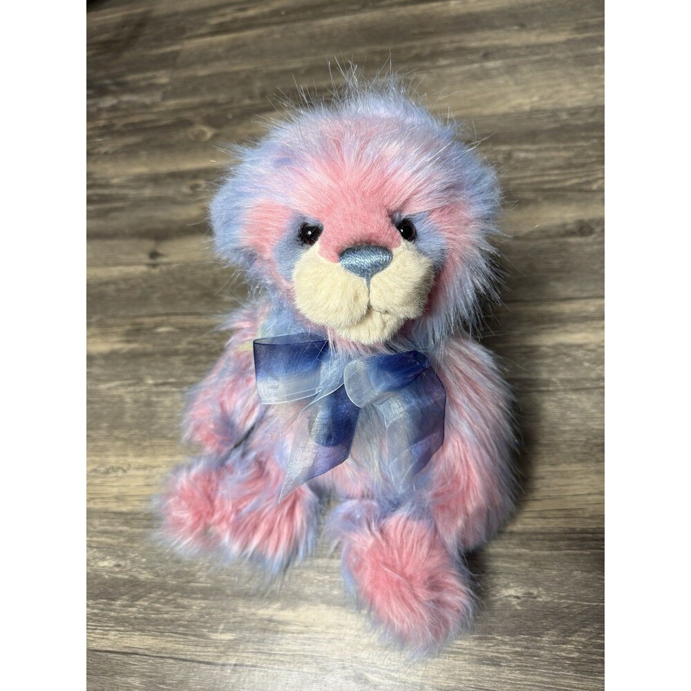 Charlie Bears Lollipop Plush Bear 2019 Pink‎ Blue CB191947A
